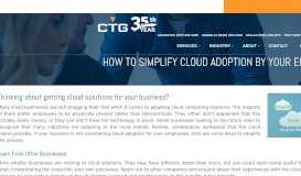 
							         How to Simplify Cloud Adoption By Your Employees | CTG Tech								  
							    