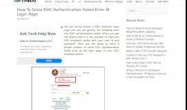 
							         How To Solve ESIC Authentication Failed Error At Login Page								  
							    