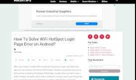 
							         How To Solve WiFi HotSpot Login Page Error on Android? | Mashtips								  
							    