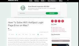 
							         How To Solve WiFi HotSpot Login Page Error on Mac? | Mashtips								  
							    