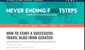 
							         How to Start a Successful Travel Blog From Scratch - Never Ending ...								  
							    
