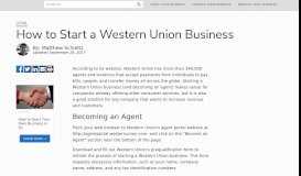 
							         How to Start a Western Union Business | Bizfluent								  
							    