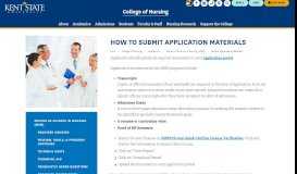 
							         How to Submit MSN Application Materials ... - Kent State University								  
							    