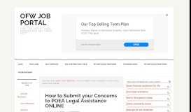 
							         How to Submit your Concerns to POEA Legal ... - OFW Job Portal								  
							    