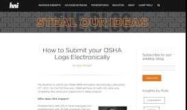 
							         How to Submit your OSHA Logs Electronically - HNI								  
							    