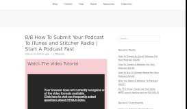 
							         How To Submit Your Podcast To iTunes and Stitcher Radio								  
							    