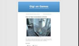 
							         How to Take Screenshots in Portal | Gigi on Games								  
							    