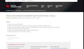 
							         How to test network bandwidth? (iperf qperf netcat nc ttcp) - Red Hat ...								  
							    