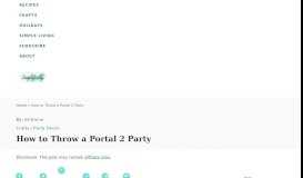 
							         How to Throw a Portal 2 Party Simplistically Living								  
							    
