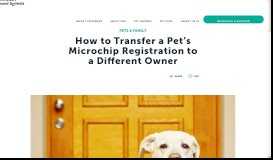 
							         How to Transfer a Pet's Microchip Registration to a Different ...								  
							    