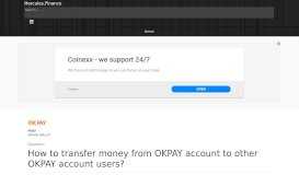 
							         How to transfer money from OKPAY account to other OKPAY ...								  
							    