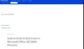 
							         How to Undo A Sent Email in Microsoft Office 365 (With Pictures ...								  
							    