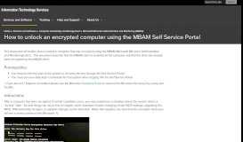 
							         How to unlock an encrypted computer using the MBAM Self Service ...								  
							    