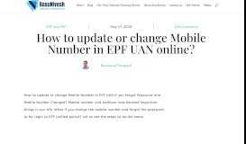 
							         How to update or change Mobile Number in EPF UAN online ...								  
							    