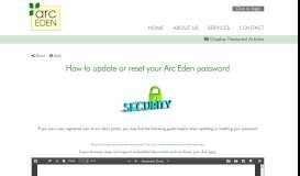 
							         How to update or reset your Arc Eden password | Arc Eden								  
							    