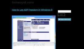 
							         How to use ADP Freedom in Windows 8 - Tom Royal								  
							    