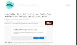 
							         How To Use 'Airtel Self Care' Service To Pay Your Airtel Bills And ...								  
							    