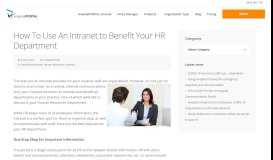 
							         How To Use An Intranet to Benefit Your HR Department ...								  
							    