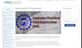 
							         How to use EPFO E-Sewa portal? - LegalRaasta								  
							    