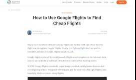 
							         How to Use Google Flights to Find Cheap Flights | Scott's ...								  
							    