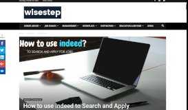 
							         How to use Indeed to Search and Apply for Jobs - WiseStep								  
							    