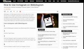 
							         How to Use Instagram on Webstagram | Chron.com								  
							    