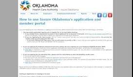 
							         How to use Insure Oklahoma's application and member portal								  
							    