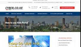 
							         How to use KRA Portal | Cyber.co.ke								  
							    