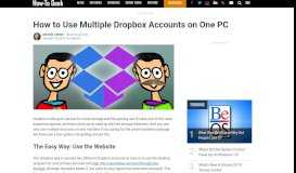 
							         How to Use Multiple Dropbox Accounts on One PC								  
							    