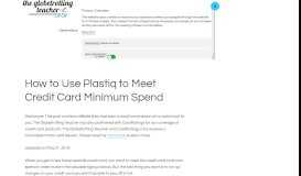 
							         How to Use Plastiq to Meet Credit Card Minimum Spend - The ...								  
							    