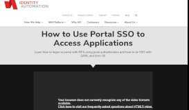 
							         How to Use Portal SSO to Access Applications								  
							    