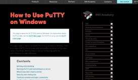 
							         How to Use PuTTY on Windows - SSH.com								  
							    