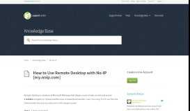 
							         How to Use Remote Desktop with No-IP [my.noip.com] | Support | No ...								  
							    