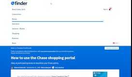 
							         How to use the Chase shopping portal | finder.com								  
							    