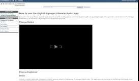 
							         How to use the Digital Signage (Plasma) Portal App - University of ...								  
							    