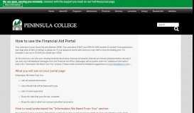 
							         How to use the Financial Aid Portal | Peninsula College								  
							    