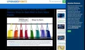 
							         How to Use the Hilton Honors Shop-to-Earn Mall to Earn Points [2019]								  
							    