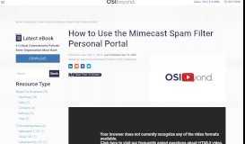 
							         How to Use the Mimecast Spam Filter Personal Portal | OSIbeyond								  
							    