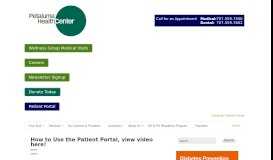
							         How to Use the Patient Portal, view video here! | Petaluma Health Center								  
							    