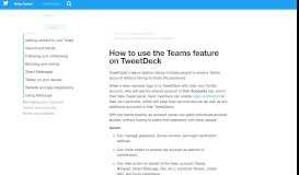 
							         How to use the Teams feature on TweetDeck								  
							    