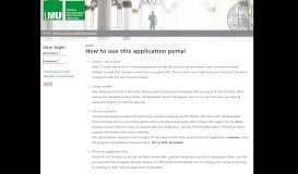 
							         How to use this application portal | Application Portal of the ...								  
							    