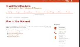 
							         How to Use Webmail | Information Technologies & Services								  
							    