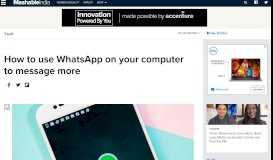 
							         How to use WhatsApp on your computer - Mashable								  
							    