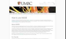 
							         How to use XSEDE - High Performance Computing Facility - UMBC								  
							    