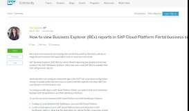 
							         How to view Business Explorer (BEx) reports in SAP Cloud Platform ...								  
							    
