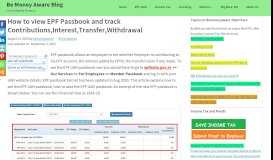 
							         How to view EPF Passbook and track Contributions,Interest,Transfer ...								  
							    
