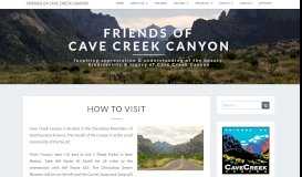 
							         How to Visit - Friends of Cave Creek Canyon								  
							    