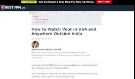 
							         How to Watch Voot in USA and Anywhere in the World								  
							    