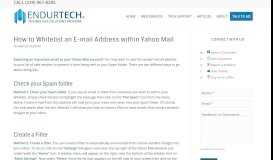 
							         How to Whitelist an E-mail Address within Yahoo Mail - ENDURTECH ...								  
							    
