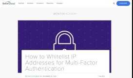 
							         How to Whitelist IP Addresses for Multi-Factor Authentication ...								  
							    